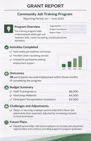 How to Write a Grant Report: Templates, Examples, and Reporting ...