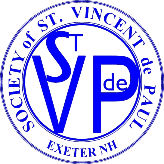 Society of St. Vincent de Paul Exeter nonprofit partner logo for volunteer-supported assistance, client services, and community outreach